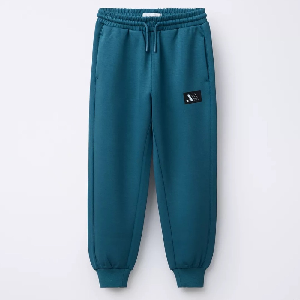 NWT ZARA Sporty Logo Joggers | Bluish | Size 6-7